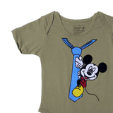 NEW MULTI COLOR MICKEY WITH TIE PRINTED ROMPERS