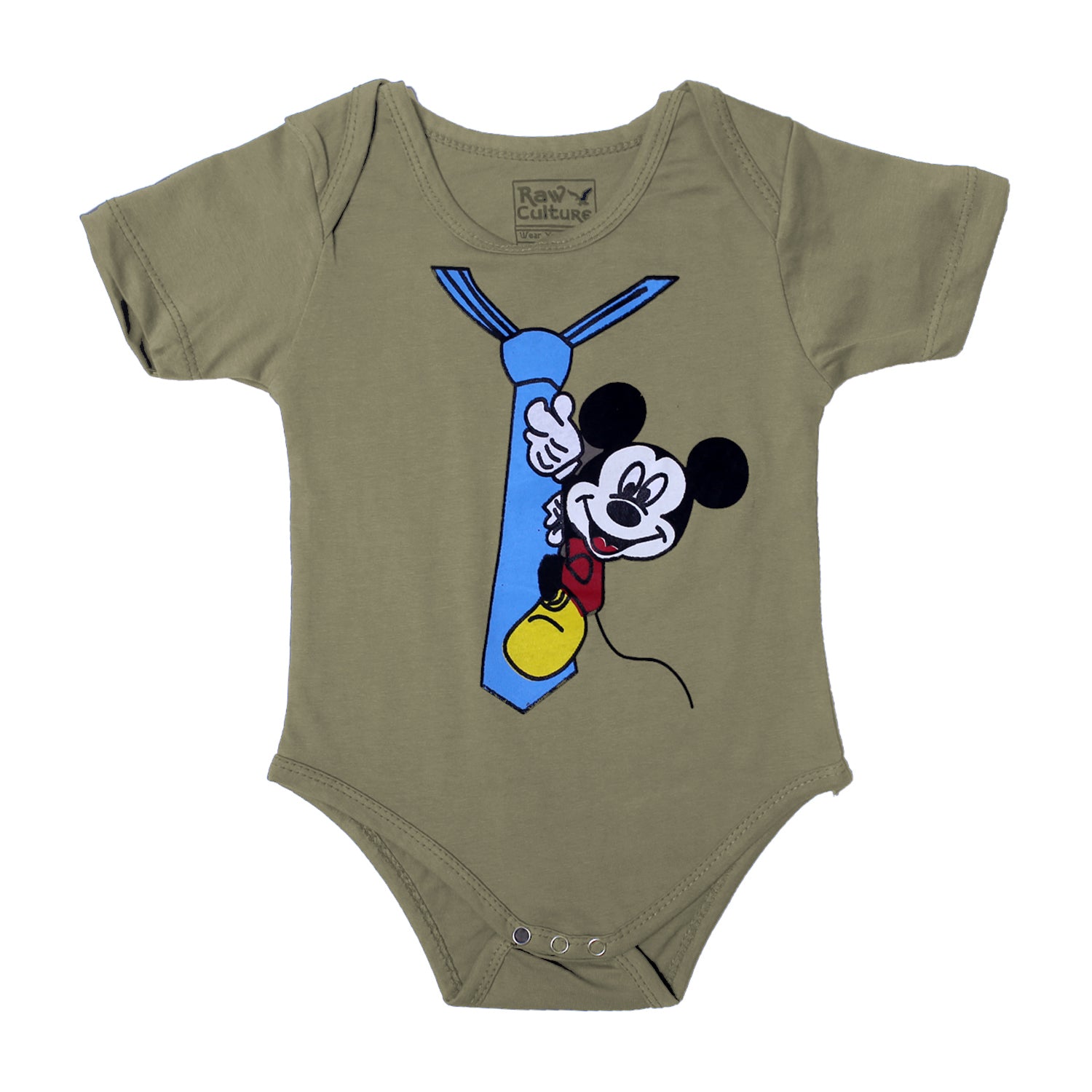 NEW MULTI COLOR MICKEY WITH TIE PRINTED ROMPERS