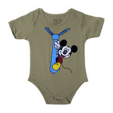 NEW MULTI COLOR MICKEY WITH TIE PRINTED ROMPERS