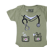 NEW MULTI COLOR STETHOSCOPE PRINTED ROMPERS