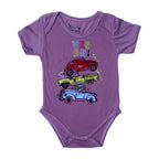 NEW MULTI COLOR VROOM CARS PRINTED ROMPERS