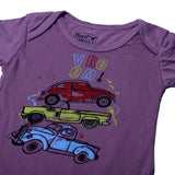 NEW MULTI COLOR VROOM CARS PRINTED ROMPERS