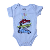 NEW MULTI COLOR VROOM CARS PRINTED ROMPERS