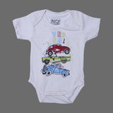 NEW MULTI COLOR VROOM CARS PRINTED ROMPERS