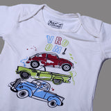 NEW MULTI COLOR VROOM CARS PRINTED ROMPERS