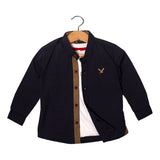 NEW PURPLE STRIPES FULL SLEEVES CASUAL SHIRT FOR BOYS