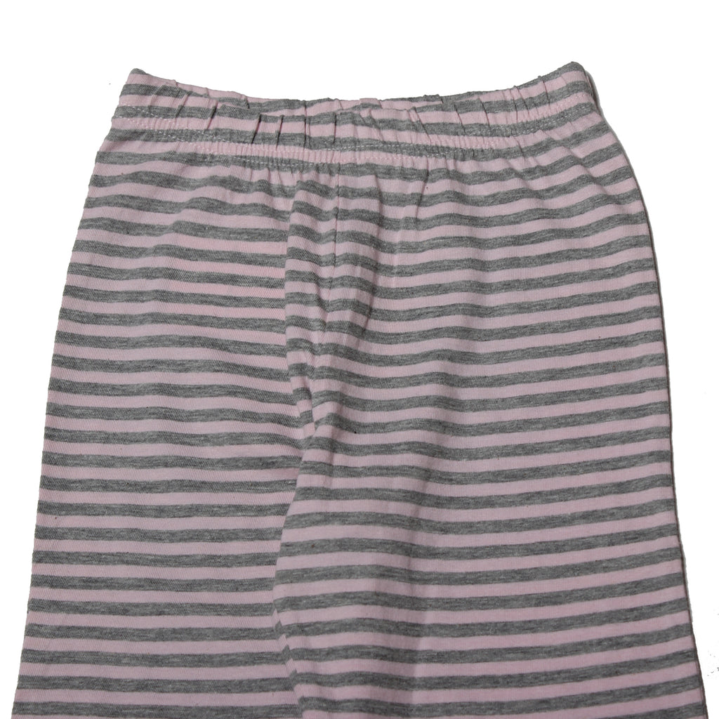 NEW BABY PINK WITH GREY STRIPES PAJAMA FOR GIRLS