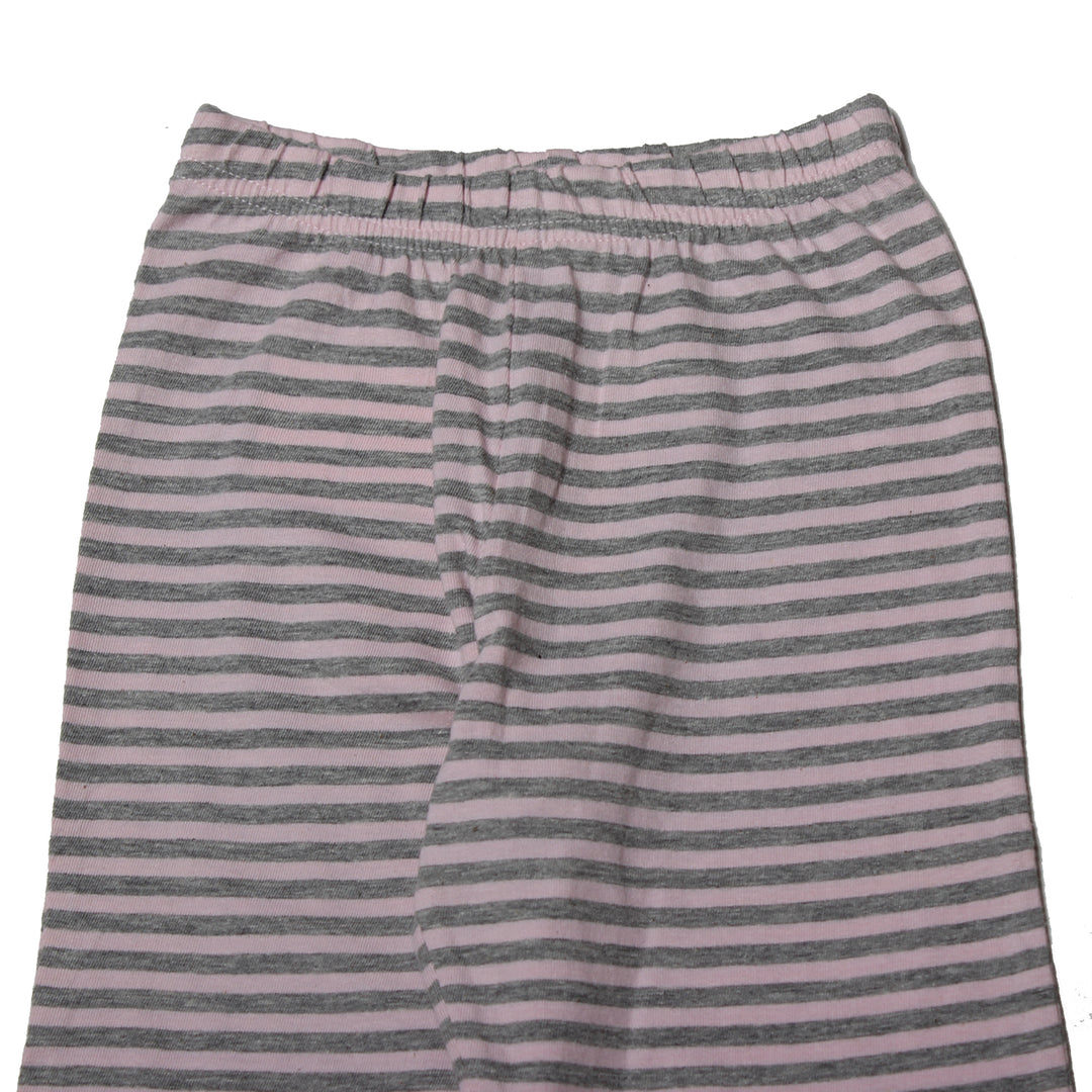 NEW BABY PINK WITH GREY STRIPES PAJAMA FOR GIRLS