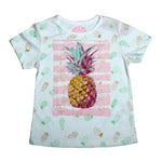 Load image into Gallery viewer, White Pineapple  Printed T-Shirt - Expo City
