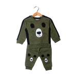 Load image into Gallery viewer, NEW GREEN &amp; BLACK BEAR FACE PRINTED BABA SUIT
