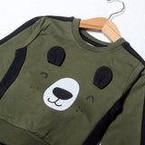 NEW GREEN & BLACK BEAR FACE PRINTED BABA SUIT