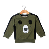 NEW GREEN & BLACK BEAR FACE PRINTED BABA SUIT
