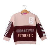 NEW PINK & MAROON URBAN STYLE PRINTED SWEATSHIRT