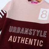NEW PINK & MAROON URBAN STYLE PRINTED SWEATSHIRT