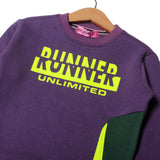 NEW DARK PURPLE RUNNER UNLIMITED PRINTED SWEATSHIRT