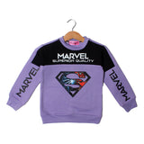 NEW PURPLE MARVEL SUPERMAN PRINTED SWEATSHIRT