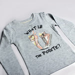 Load image into Gallery viewer, LIGHT GREY WHAT IS THE POINTE PRINTED T-SHIRT
