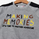 NEW GREY WITH CHARCOAL MAKING MEMORIES SWEATSHIRT