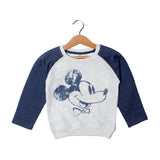 NEW WHITE & BLUE MICKEY FACE PRINTED SWEATSHIRT