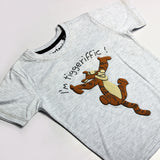 NEW HAZEL GREY I'M TIGGERIFFIC PRINTED HALF SLEEVES T-SHIRT