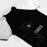 NEW TIGER BLACK WITH WHITE SLEEVES PRINTED HALF SLEEVES T-SHIRT
