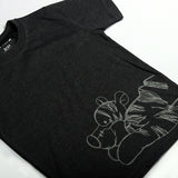 NEW CHARCOAL GREY TIGER PRINTED HALF SLEEVES T-SHIRT