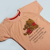 NEW PINK ONCE IN A WHILE PRINTED HALF SLEEVES T-SHIRT