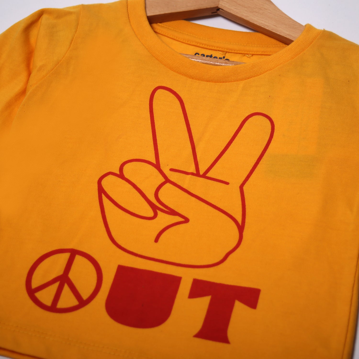 NEW YELLOW OUT PRINTED FULL SLEEVE T-SHIRT