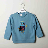 Flip On Printed Blue Sweatshirts