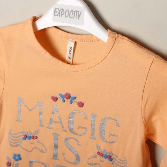 PEACH MAGIC IS REAL FULL SLEEVES T-SHIRTS