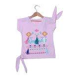 NEW PINK WANDERLUST PRINTED T-SHIRT TOP FOR GIRLS