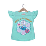 Load image into Gallery viewer, NEW PISTA HELLO SUMMER PATCH T-SHIRT TOP FOR GIRLS
