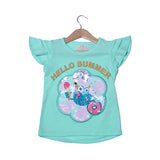 NEW PISTA HELLO SUMMER PATCH T-SHIRT TOP FOR GIRLS