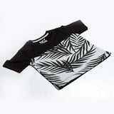 RAW CUTURE BLACK LEAF PRINTED T-SHIRT