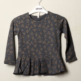 Grey And Gold Hearts  Printed  Full Sleeves T-shirts