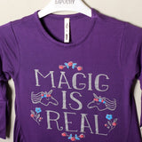 PURPLE MAGIC IS REAL PRINTED FULL SLEEVES T-SHIRTS