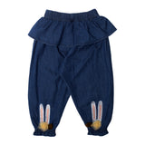 NEW DARK BLUE SKIRT STYLE BUNNY PRINTED PAJAMA