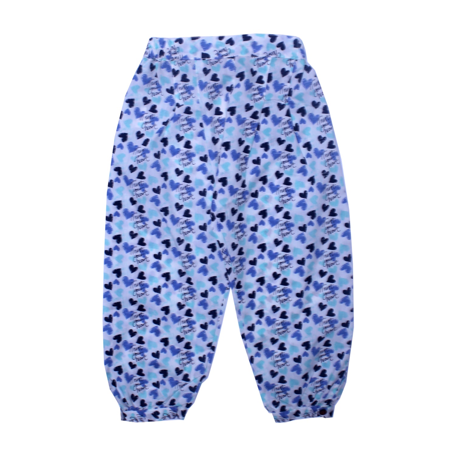 NEW WHITE WITH HEARTS PRINTED COTTON PAJAMA Main image