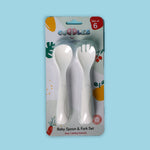 Load image into Gallery viewer, Cuddles White Pack of 3 Spoon &amp; Fork Set
