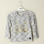 Let's Celebrate White Full Sleeve Girls Top
