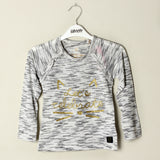 Let's Celebrate White Full Sleeve Girls Top