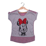 NEW GREY MINNIE MOUSE PRINTED TOP T-SHIRT FOR GIRLS