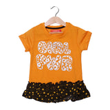 NEW ORANGE GIRL PWR PRINTED TOP T-SHIRT FOR GIRLS