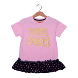 NEW PINK GIRL PWR PRINTED TOP T-SHIRT FOR GIRLS