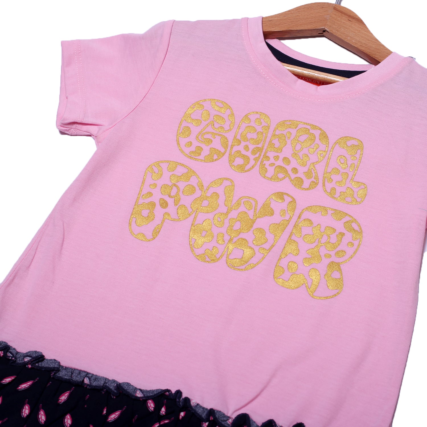 NEW PINK GIRL PWR PRINTED TOP T-SHIRT FOR GIRLS