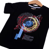 NEW BLACK DESIGN PRINTED HALF SLEEVES T-SHIRT