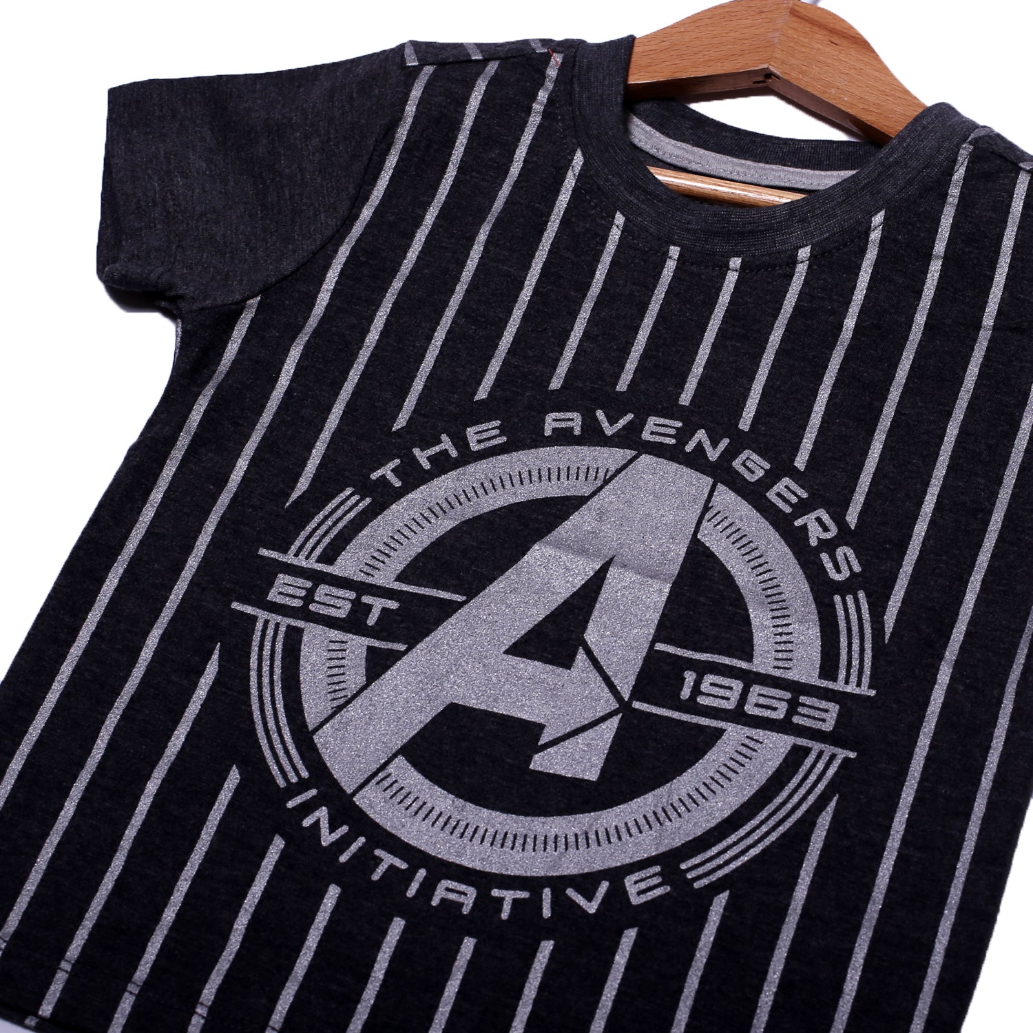 NEW CHARCOAL GREY THE AVENGERS PRINTED HALF SLEEVES T-SHIRT