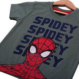 NEW GREEN SPIDEY PRINTED HALF SLEEVES T-SHIRT