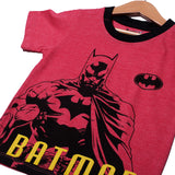 NEW BLUSH PINK BATMAN PRINTED HALF SLEEVES T-SHIRT