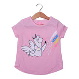 NEW PINK SHEEP WITH WINGS PRINTED T-SHIRT FOR GIRLS
